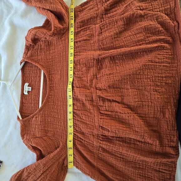 Max Studio Brown Long Sleeve Blouse - Picture 6 of 9